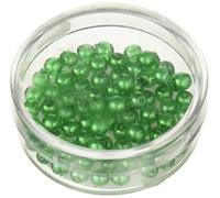 GLOREX de Bohême 4 mm Perles de Verre Cire 75st, Verre, péridot, 4 x 4 x 1,5 cm