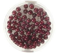 GLOREX de Bohême 4 mm Perles de Verre Cire 75st, Verre, Siam, 4 x 4 x 1,5 cm