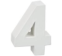 GLOREX en carton chiffre 4, FSC Mix, blanc, 10 x 7 x 3,5 cm
