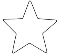 Glorex Metallstern Étoile en métal, Noir, 20 cm