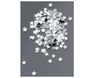 GLOREX Etoiles petites argent, Plastique, 5mm