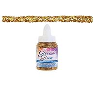 GLOREX Glitter Glue 60 ML, colle paillettée, doré