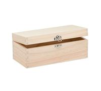 GLOREX GmbH 6 1682 001 Boîte en Bois de pin rectangulaire FSC Mix, 23x11x9cm, Naturel