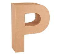 Glorex GmbH 6 2029 116 Lettre P en carton, naturel, 17,5 x 5,5 cm