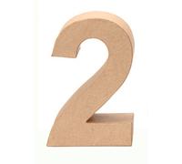 Glorex GmbH 6 2029 133 Chiffre 3 en carton, naturel, 17,5 x 11 x 5,5 cm