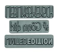 Glorex GmbH GLOREX 6 1600 456 Insert relief pour moule, Plastique, Gönn Dir/Lieblingsmensch, 3 pièces