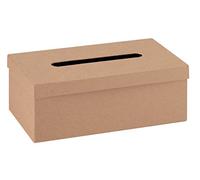 Glorex GmbH GLOREX 6 2023 250 Boîte à mouchoirs en carton, Naturel, 25 x 14 x 9 cm