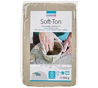 Glorex GmbH GLOREX 6 8075 101 Soft-Ton, pâte à modeler, blanc, 500g