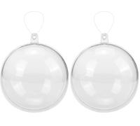 Glorex GmbH GLOREX Boule en Plastique Divisible, Transparent, 16 x 16 x 16 cm (Lot de 2)