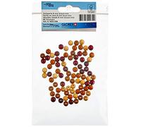 Glorex GmbH GLOREX Perle en Bois 8mm 80pcs Mix, Bois, Marron,11 x 8.5 x 1 cm