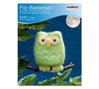 Glorex GmbH Kit créatif à feutrer , hibou, 9 x 8, Eule Grün