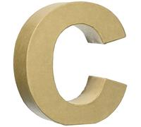 GLOREX Lettre C en Carton 17,5X5,5cm, Naturel