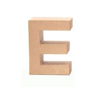GLOREX Lettre E en Carton 17,5X5,5cm, Naturel