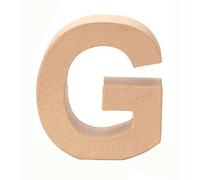 GLOREX Lettre G en Carton 17,5X5,5cm, Naturel
