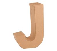 Glorex Lettre J en Carton 17,5X5,5cm, Naturel