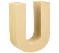 GLOREX Lettre U en carton, naturel,17.5 x 5.5 cm