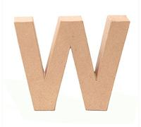 Glorex Lettre W en Carton 17,5X5,5cm, Naturel