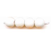 Glorex Lot de 118 Perles en Bois Blanches, 6 mm