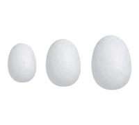 GLOREX Lot de 20 œufs en polystyrène Blanc 20 x 25 mm