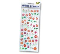 Glorex Lot de 6 Autocollants époxy pour Toute l'année, Multicolore, 27 x 11 x 0,2 cm