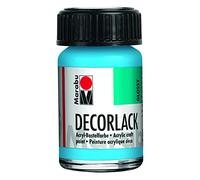 Glorex Marabu 11300039090 Vernis décoratif Acrylique Bleu Clair 090, 15 ML, Vernis Acrylique à Base d'eau, résistant aux intempéries, à la salive, pour Peinture, Pochoir et Technique de Serviette