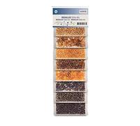 GLOREX Mix perles rocailles, Tons Marron, taille unique, 6 1630 164