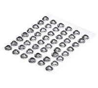 GLOREX P et ddiamanten Rond 10 mm Crystal Autocollant, Plastique, Argent, 14,5 x 8.6 x 0,2 cm