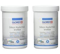 GLOREX Pâte à modeler en silicone 300 g 2 composants 2 x 150 g Multicolore 10 x 12 x 7 cm