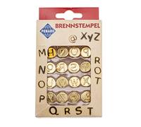 Glorex Pebaro 6 1671 005 Lot de 16 tampons de Combustion avec Lettres de M à Z en Laiton à Visser pour pyrogravure Pebaro, Combustion sur Bois, Cuir, liège et Autres matériaux