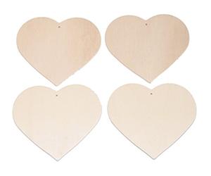 Glorex Pendentif en Bois en Forme de cœur, Autres, Naturel, 11,5 x 16,4 x 2 cm