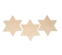 GLOREX Pendentif étoile en Bois Naturel, Autres, Naturel, 16,4 x 11,5 x 16,4 cm