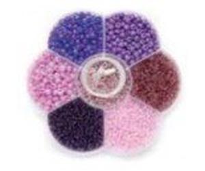 GLOREX Perles Mix, Plastique, Violet, 10 x 10 x 2 cm