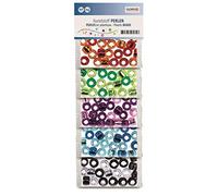 GLOREX Perles, Plastique, Multicolore argenté, 6x9mm
