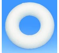 GLOREX polystyrène demi-anneau, polystyrène, blanc, 7,5 x 7,5 x 1 cm, de 3 unités