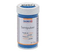 Glorex- Poudre de Velours Bleu 11 g pour la Finition et la Fabrication de Bijoux, la décoration et Les Loisirs créatifs, 6 8651 005