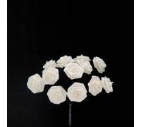 GLOREX roses dior 12 fleurs, plastique, crème, 14 x 8.6 x 2,5 cm