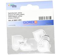 GLOREX Satin Cœur, Satin, Blanc, 8.6 x 9 x 5 cm