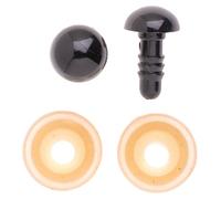 GLOREX Yeux, plastique, noir, 6,5 x 13 x 1 cm, 2pcs