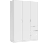 GLORIA Armoire de chambre style contemporain mélaminée blanc - L 135 cm
