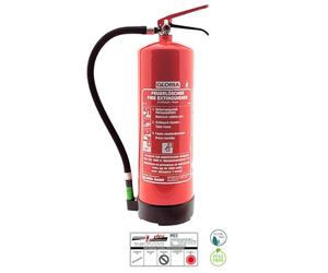 Gloria bIO-mousse-extincteur à poudre pressurisée avec manomètre, druckhebelarmatur - 6l, avec support mural, brandklassen a partir de puissance : 21A 144B