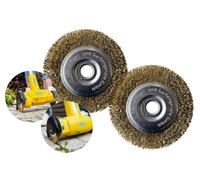 GLORIA Brosse à Joints en Acier Lot de 2 | Brosse de Rechange Ø11 cm pour MultiBrush & WeedBrush | Désherbage, Anti-Mousse & Nettoyage Joints | Accessoire pour Brosses à Joints Électriques | 2 Pièces