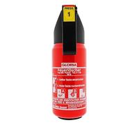 Gloria Extincteur à poudre pour voiture 1 kg - P1DB - Avec support de voiture - Pour les classes d'incendie A, B, C - Avec certificat d'essai