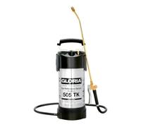 GLORIA 505 TK Profiline, Pulvérisateur à pression haute performance de 5L | Pulvérisateur professionnel en acier oléofuge | avec raccord de compresseur et manomètre | 6 bar | blanc/noir