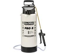 Gloria Pulvérisateur à pression Pro 8 – 8 L – Buse à jet plat – Résistant aux huiles & acides (FKM)