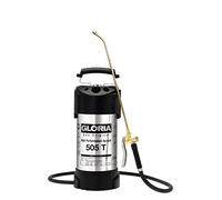 Gloria Pulvérisateur 505T acier inoxydable – 5 l, 6 bar, pompe laiton, vidange complète