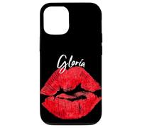 Gloria Red Lips Prénom personnalisé Coque pour iPhone 12/12 Pro