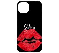 Gloria Red Lips Prénom personnalisé Coque pour iPhone 15 Plus