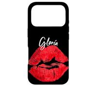 Gloria Red Lips Prénom personnalisé Coque pour iPhone 17 Pro