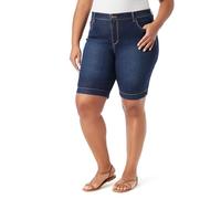 Gloria Vanderbilt Amanda Bermuda Taille Haute pour Femme Petite Taille, Bleu Madison, 48