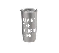 Gloria vivant la vie de Gloria Nom Amusant Gobelet isotherme en acier inoxydable double paroi